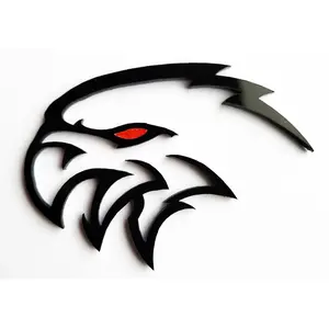 2x Hawk Bird Hellhawk Redeye Emblem Logo for Jeep Grand Cherokee Trackhawk SRT