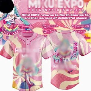 Virtual Idol Expo 2026 North America Show Baseball Jersey – Anime Music Fan Shirt Streetwear Concert Outfit Unisex