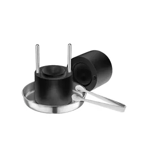 VEVOR Ice Ball Press Kit, Aviation Aluminum Ice Press with Ice Block Mold, Large Mat, Tong, Drip Tray, One Glass, Round Ice Ball Maker 2.4/60 mm Ice Sphere, for Whiskey, Cocktail on Party Holiday