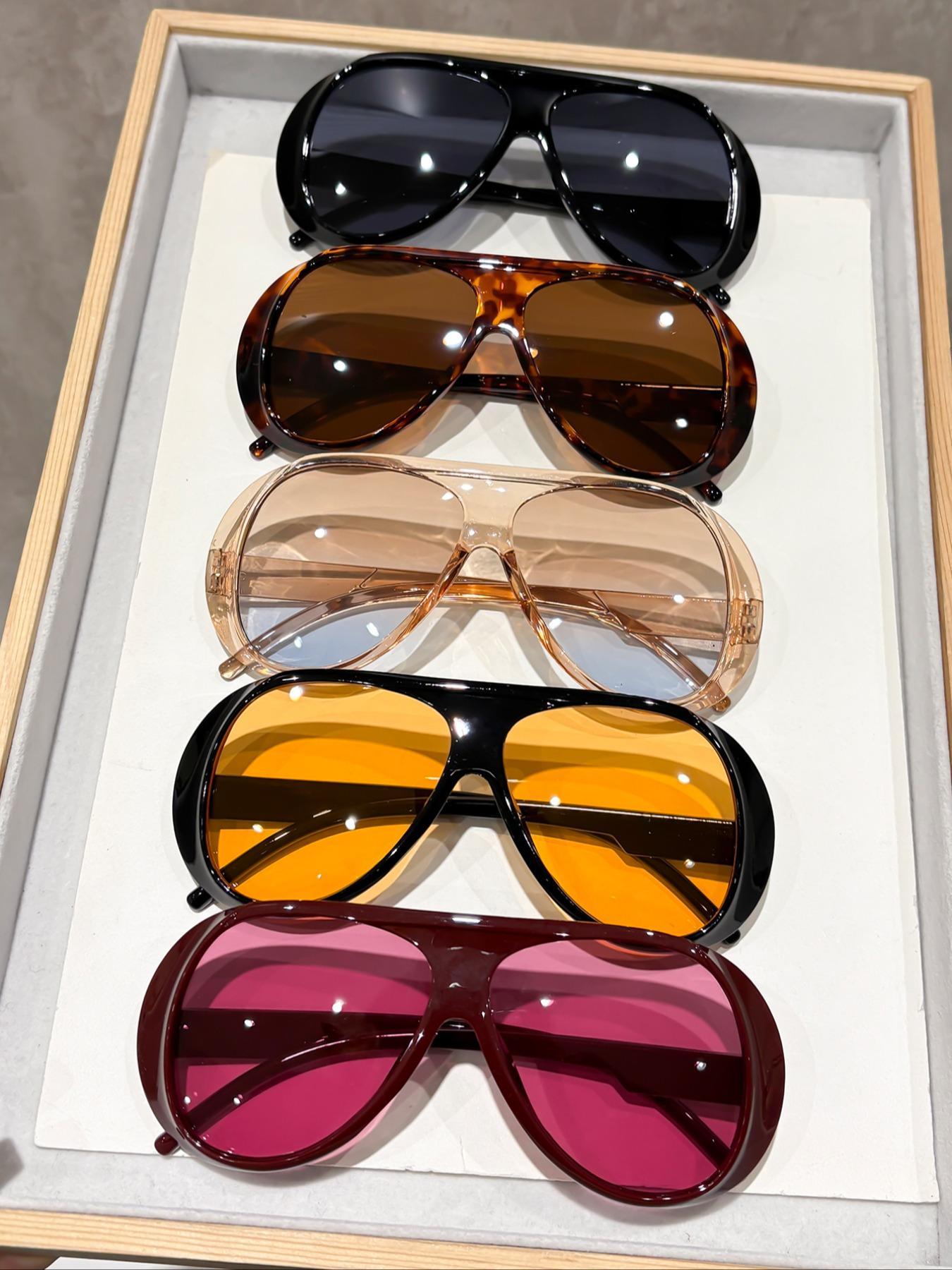 5 Pairs Y2K Street Style Sunglasses for Women, Trendy Plastic Eyewear, Perfect for Beach, Vacation, Driving, Night Out, Stylish Casual Accessories for Every Occasion, UV Protection summerwins