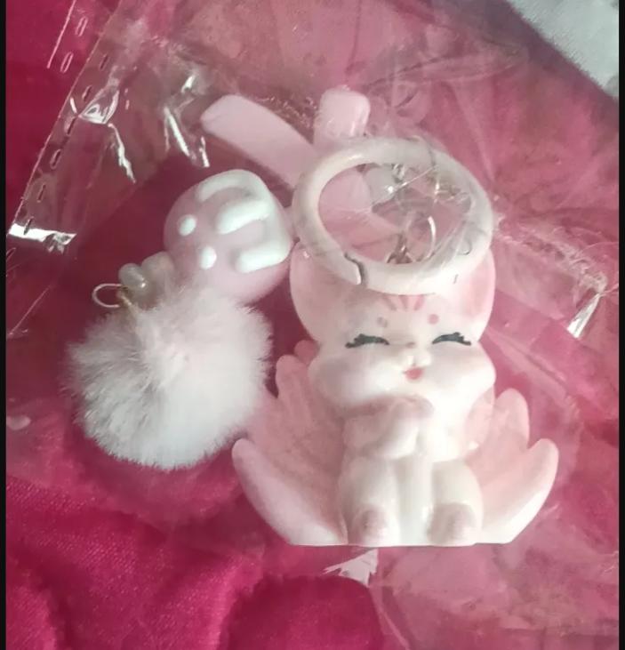 Girl Nine Tailed Fox Cartoon Fashion Pendant Bag Decoration Keychain Cute Student Hanging Gift