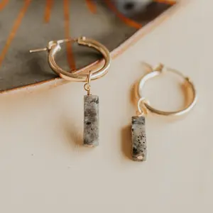 Hello Adorn Ash Gemma Hoop Earring Charms - Any Occassion Jewelry - Women's Fashion Accessory