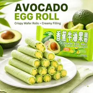 Banana Avocado Egg Rolls – Crispy Baked Layers with Real Fruit Filling, Creamy Avocado + Sweet Banana, Individually Wrapped Healthy Snack for Lunch Box, Office, Vegan & On-the-Go Crunchy