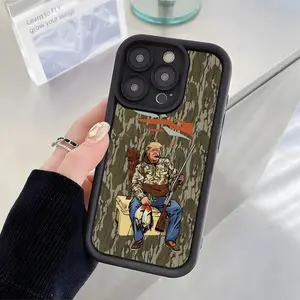 Camouflage Hunter Trump Phone Case, Old School Waterfowl For Compatible with iPhone 12 13 14 15 16 17
