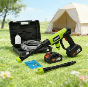 SEEVOLX 21V Cordless Pressure Washer, Portable Battery Powered Power Cleaner, High Pressure Washer for Car, Garden, Patio and Home Cleaning