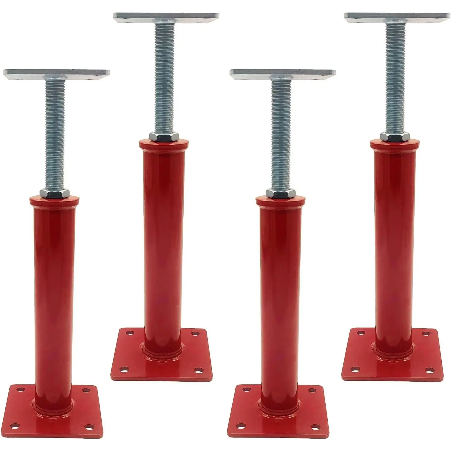 4 Pack House Floor Jack,Hand Jacks for Lifting and Leveling,11.8" - 16" Adjustable Height Range,Load Capacity Up to 11000 lb(Each),Telescoping Jack for Temporary Support