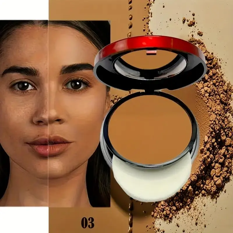 6-Color Waterproof and Sweat-Proof Contour Concealer Powder, Oil-controlling matte finish, buildable coverage, Blendable Long Lasting, suitable for all skin tones, portable makeup tool with angled sponge brush, Mother's Day gift
