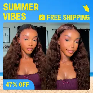[NO.1 Seller] Megalook #4 Chocolate Brown Color Bohemian Curls 13x6 Lace Front Wig Pre-everything Glueless Wig Pre Plucked Natural Hairline #Summervibes
