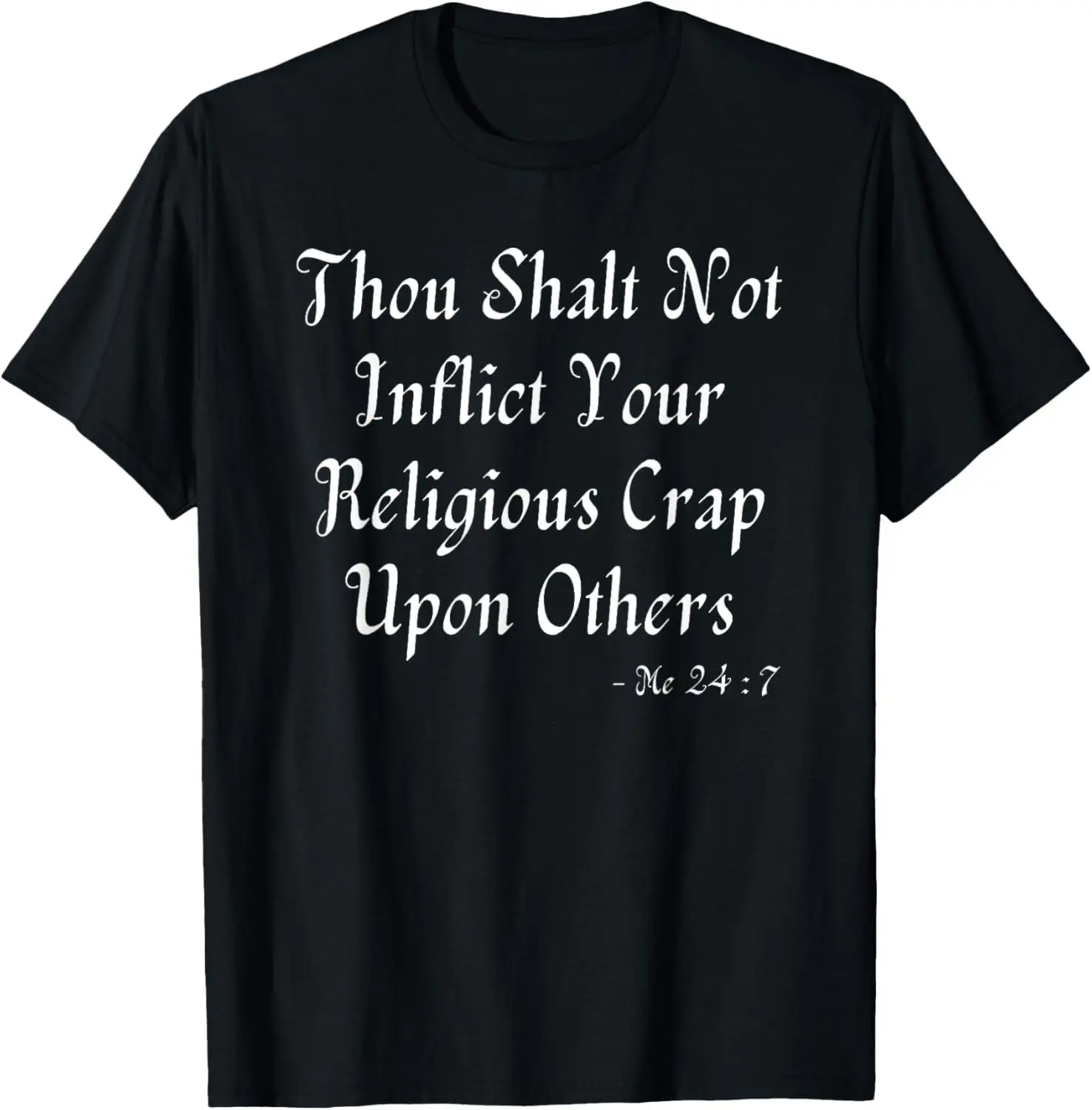 100% cotton Unisex Atheist Gifts For Men Funny Anti Religion Pun Pro Science Pro Facts T-Shirt
