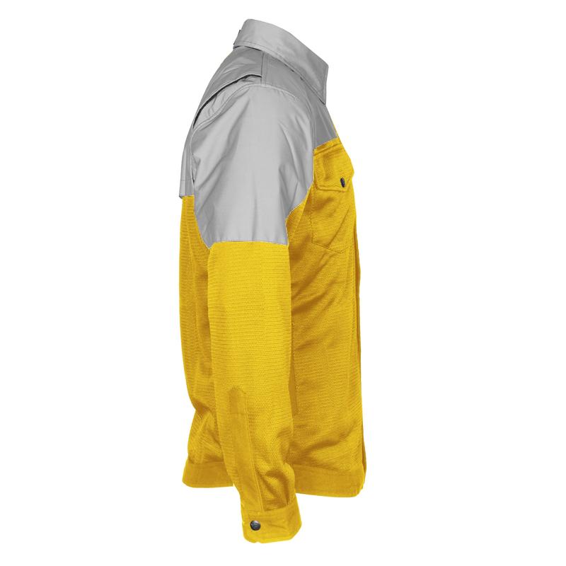 Summer Mesh Reflective Shirt Yellow Eclipse - with Pads