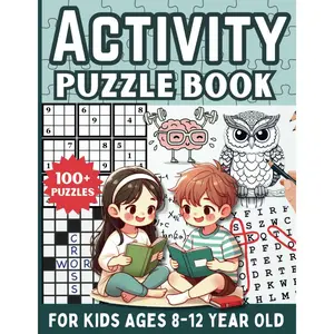 Activity Puzzle Book for Kids Ages 8-12 Years Old: Featuring Word Search, Sudoku, Word Scramble, Crossword, Mazes, Coloring, Spot the Difference, ... Tic Tac Toe, and Creative Craft Projects. Paperback – April 4, 2024