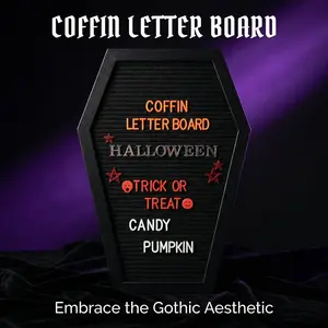 New Halloween Style Black Felt Message Board Creative DIY Letter Board Wall Art Decoration for Home Bedroom Party Indoor Festival Decor #HalloweenDecor #HomeDecoration #SpookySeason