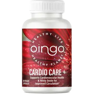 Cardio Care + Heart Health Formula — Nitric Oxide Booster with Beet Root Powder, Grape Seed Extract, Taurine, B Vitamins for Blood Flow & Blood Pressure Support, Gluten Free, 120 Veggie Capsules