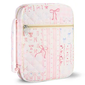 Bible Cover Case for Women,Large Bible Church Bags Organizer Quilted Carrying Case for Girls, Christian Gifts for women girls