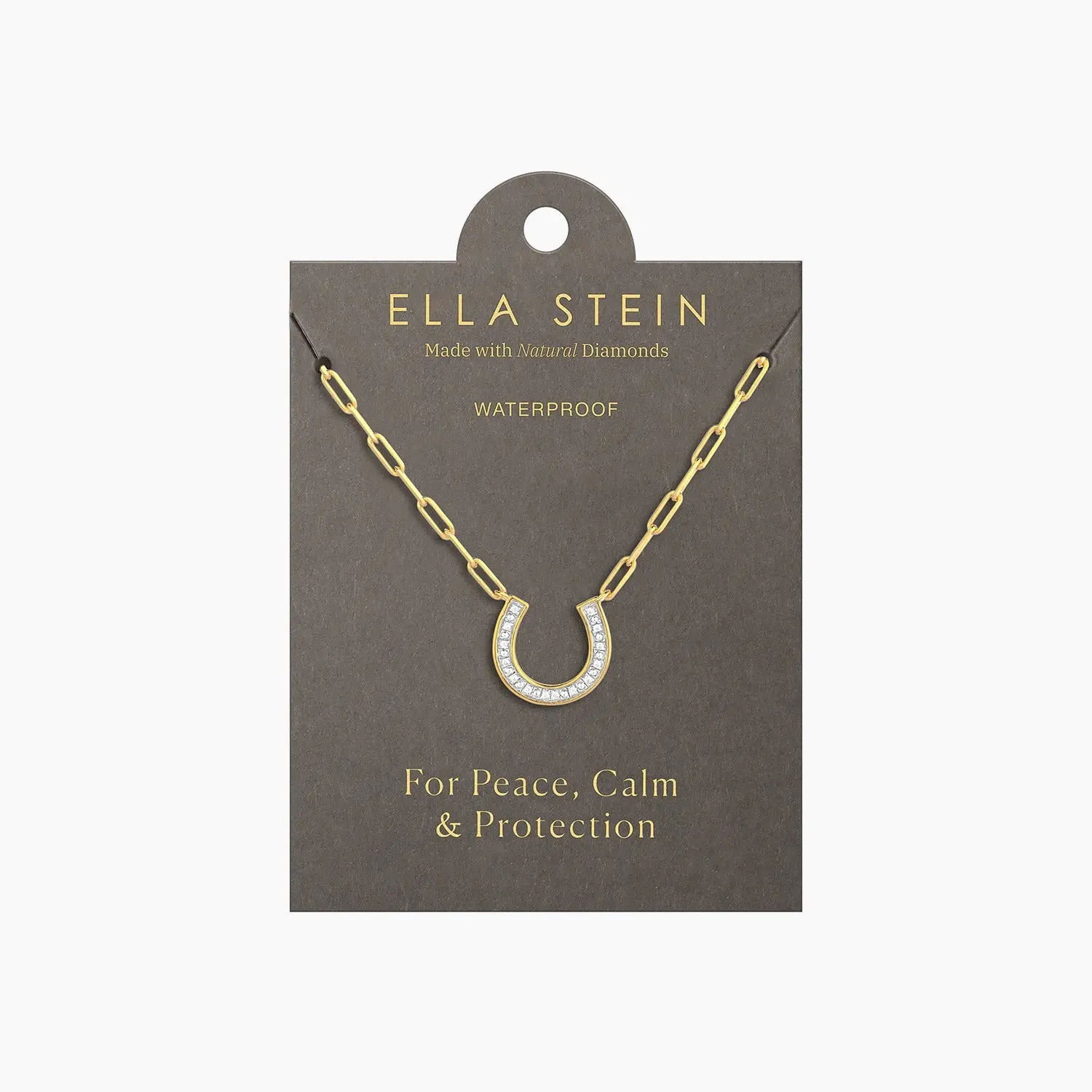 Gold Lucky Horse Shoe Pendant Necklace