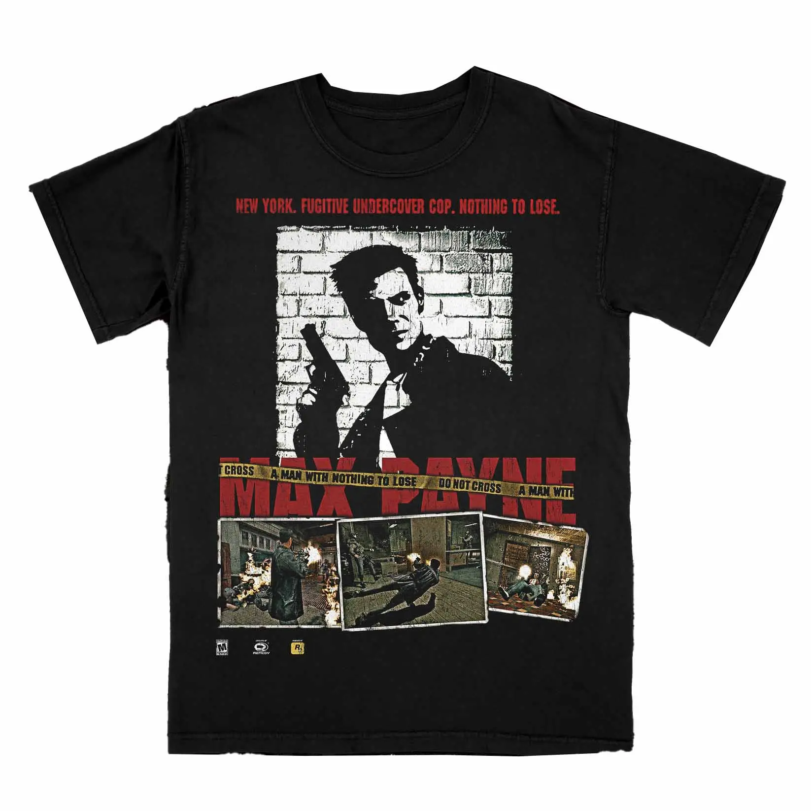 Max Payne Unisex Black T-shirt Size S-3XL