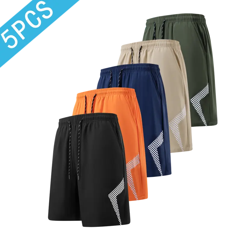 Men’s casual shorts with pockets, drawstring casual shorts, suitable for everyday outdoor wear, casual athletic shorts, slim-fit casual shorts, printed design