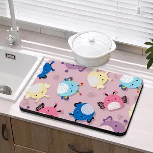 Squishy S-SsquishmallowsS Floor Mat Eco Friendly Diatomite Antibacterial Odor Resistant Floor Mat Super Absorbent Quick Drying Non Slip Washable Bath Rug for Kitchen Bathroom Shower Home Decor