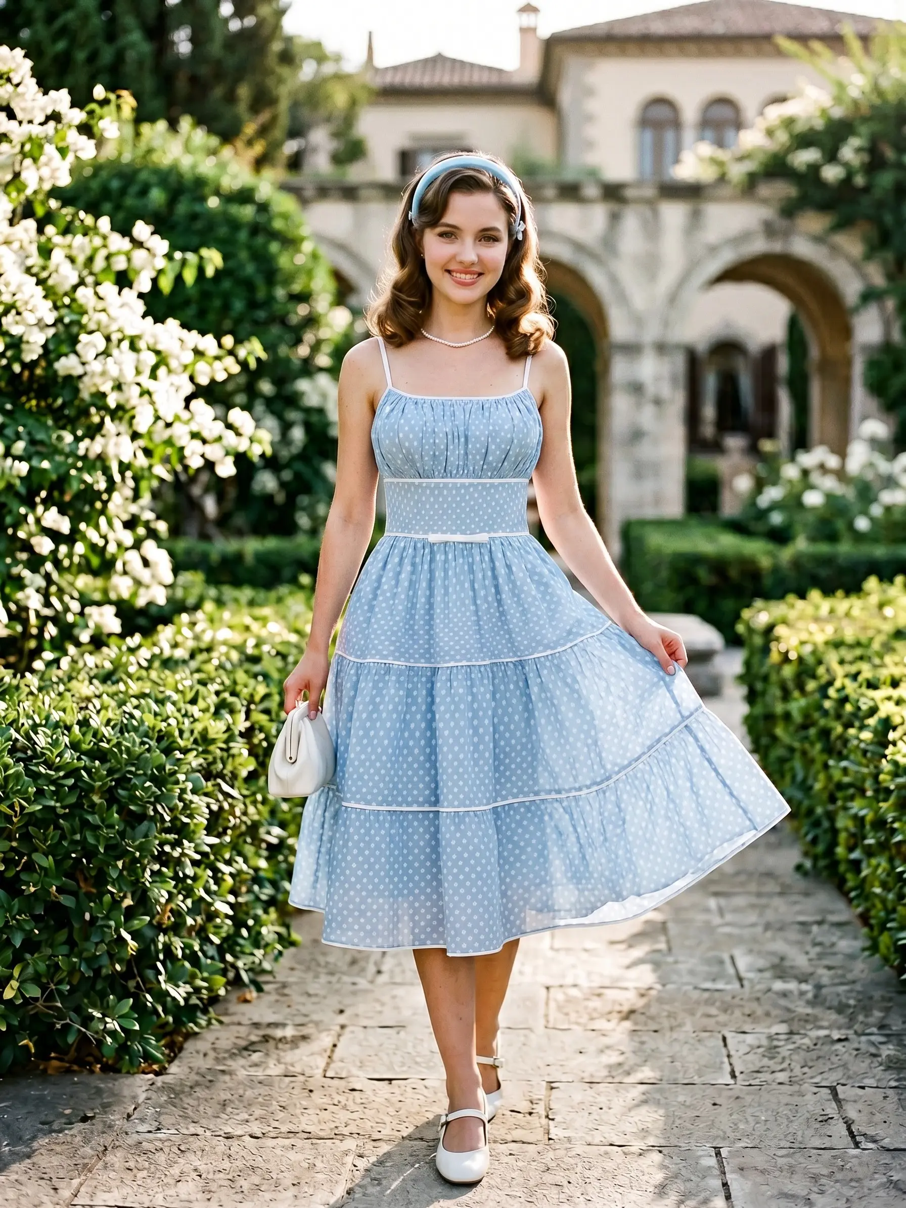 RETRO STAGE Women's 1950s Sky Blue Polka Dot Pattern Vintage Sleeveless Strap Swing Dress, Pleated Knee-Length, Marilyn Monroe Inspired Casual Womenswear - TikTok Shop RETRO STAGE Women's 1950s Sky Blue Polka Dot Pattern Vintage Sleeveless Strap Swing Dress, Pleated Knee-Length, Marilyn Monroe Inspired Casual Womenswear - TikTok Shop