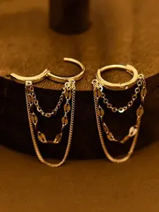 Elegant Stainless Steel Chain Hoop Earrings for Women & Girls, Dangle Hoop Earrings, Fashionable Daily Jewelry Gift, Perfect for Her, Fashionable Jewelry Accessories