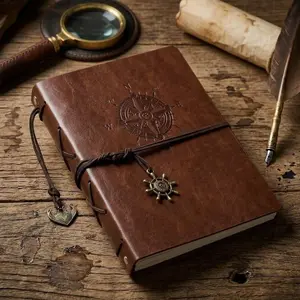 Vintage Kraft Paper Tearable Diary, A6 Portable Notebook with Thick Cover for Business Office Study, Waterproof Anti-Scratch Journal Set, Retro Notebook Essential