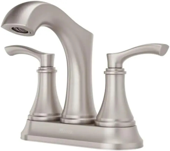Pfister LG48-WD0GS Pfister LG48-WD Woodbury 2 Handle 4" Centerset Bathroom Faucet with Push and Seal