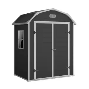 Shed, 6x4.5 ft Resin Storage Shed for Backyard, Durable All-Weather Storage and Sheds & Outdoor Storage, Large Outdoor Shed and Sheds Organization, Black