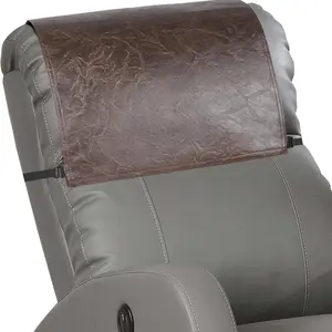 Lay-Flat Headrest Cover, Non-Slip Waterproof Headrest Case, Leather Lounge Chair Headrest Sleeve, Fits Sofa, Furniture, Living Room, Office Chair, 17x27 Inches