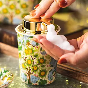 Ceramic Foaming Soap Dispenser for Bathroom & Kitchen Refillable Foaming Pump Dispenser with  Pump