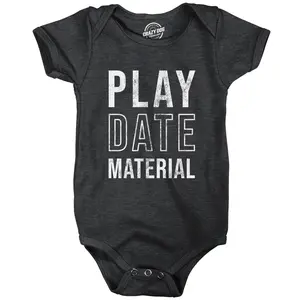 Play Date Material Baby Bodysuit Funny Kids Playing Joke Jumper for Infants Funny Baby Onesies Funny Sarcastic Onesie Novelty Onesie Black -