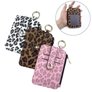 Boho Beaded Keychain Wallet for Women| Leopard Print PU Leather Card Holder with Zipper| Compact Multi Card Slots & Coin Pocket| Tassel Wristlet Accessory| Trendy Everyday Organizer & Perfect Gift