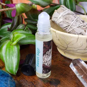 Sweet Sage Perfume | Roll-on Perfume Oil | Herbs, Spices, and Citrus Unisex Fragrance