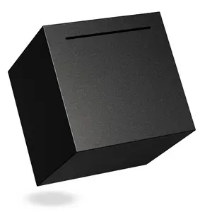 Piggy Bank for Adults, Must Break to Open Stainless Steel Saving Box, Durable Metal Money Bank for Budgeting & Emergency Cash (Black, 4.72 Inches)