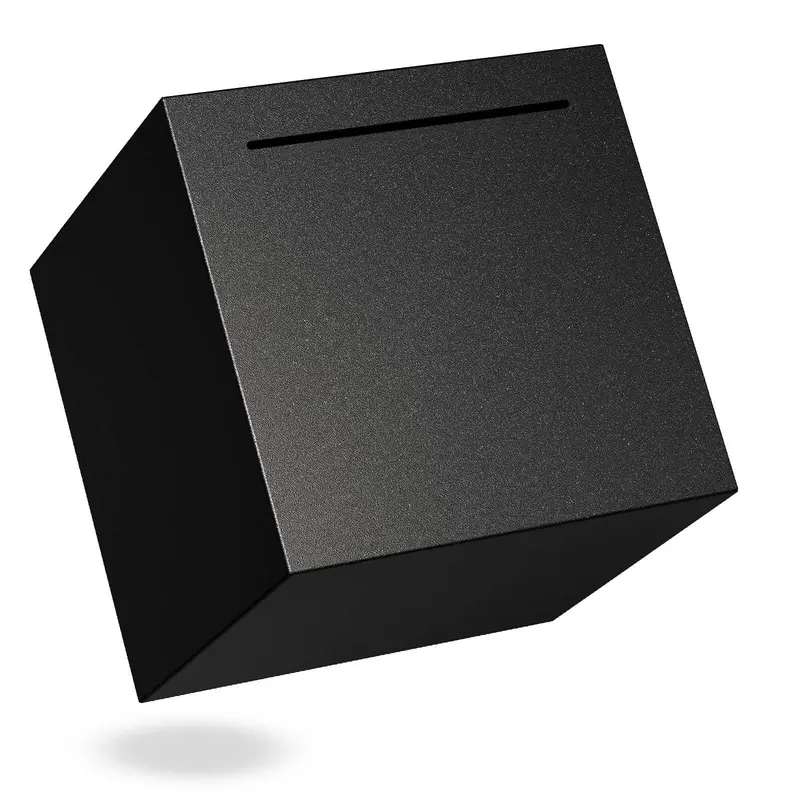 Piggy Bank for Adults, Must Break to Open Stainless Steel Saving Box, Durable Metal Money Bank for Budgeting & Emergency Cash (Black)