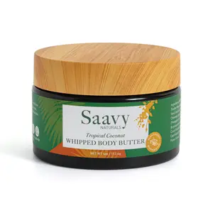 Saavy Naturals Ultra-Rich Whipped Body Butter – Tropical Coconut – Deep Hydration 4oz