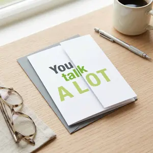 You Talk A Lot Funny Joke Fathers Day Greeting Card - Unique Card for Big Talker - Happy Fathers Day - Funny Fathers Day Card For Dad