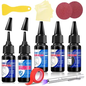 Quartz Countertop Repair Kit 4 in 1 Clear White Gray Beige UV Fast Curing Repair for Marble Granite Acrylic Fiberglass Porcelain Suitable for Fixing Chips Holes Dents Scratches Cracks