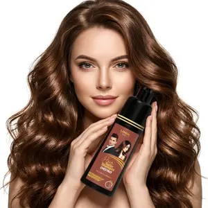 Permanent Hair Color Shampoo (400ml) - Ammonia-Free, Ginseng-Enriched 3-in-1 Formula, Salon-Quality Haircare for Men and Women with Trending Shades