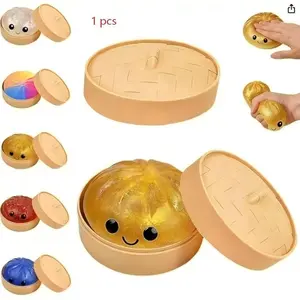 Glitter Dumpling Squishy Box, Stress Relief Toy, Fun and Interactive Design, Perfect Gift for Kids & Adults, Enhance Mood