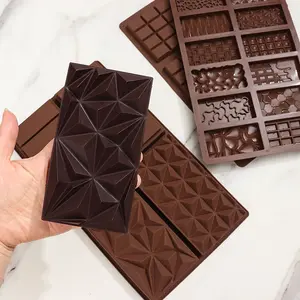 Chocolate Mould Food Grade Silicone Mold Handmade DIY Self-Made Almond Long Rectangle Large Version, Perfect for Baking & Candy Making Reusable Chocolate Mold