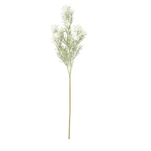 27 Inch Snowy White Thistle Stem