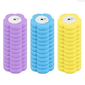 Disposable Toilet Brush Replacement Heads, 6-Pack or 12-Pack, Three-Layer Sponge Refills for Effective Bathroom Cleaning, Compatible Household Cleaning Accessories (Brushes not included)