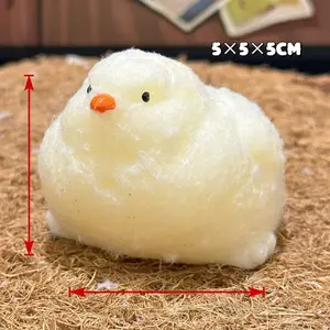 SKYQITIAN Handheld Silicone Chick Squishy, DIY Slow-Rebound Fidget Item, Classic Novelty Stress Relief Toy for Kids
