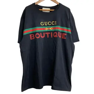 Pre-owned GUCCI Cotton Small Leather Goods Logo T Shirt