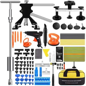 Garvee Complete Paintless Dent Repair Kit for Auto Body – Full Car Dent Removal Tool Set with Dent Lifter, Bridge Puller, T-Bar, Suction Cup, Rubber Hammer – No-Paint Damage Fix for Vehicle Panels