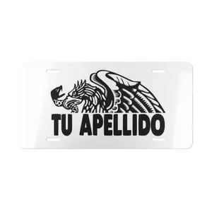 Custom Personalized License Plate Aluminum 12x6 Eagle Design with Your Last Name Durable Lightweight Decorative Car Plate