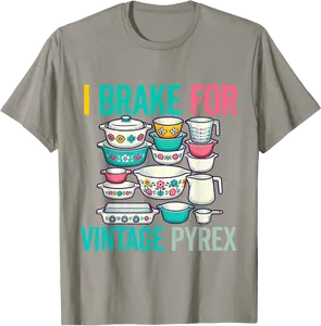 Pyrex Vintage Kitchenware Collector Pattern Kitchen Bowls T-Shirt - Tylerjame Shop 84B0DKH8P779