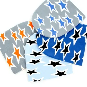 Star Pattern Beanie - Colorful Star Designs for Fashionable Headwear