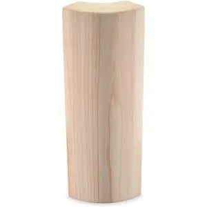 5.5" x 3/4" Rounded Outside Bullnose Corner Baseboard Molding and Trim Block Pine Fits Standard 3/4" Rounded Bullnose Corners (1)