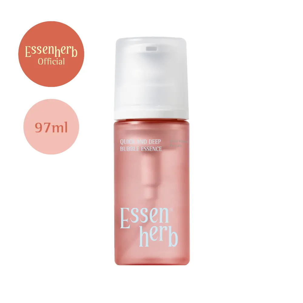 ESSENHERB Quick & Deep Bubble Essence Set | 3-in-1 Bubble Essence | Hydration, Plump & Glow Care